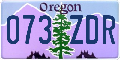 OR license plate 073ZDR