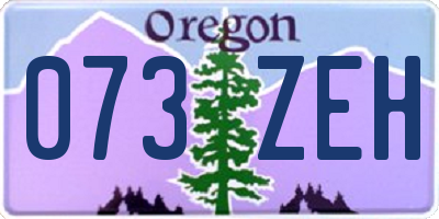 OR license plate 073ZEH