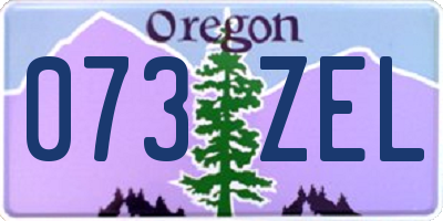 OR license plate 073ZEL