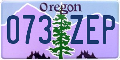 OR license plate 073ZEP