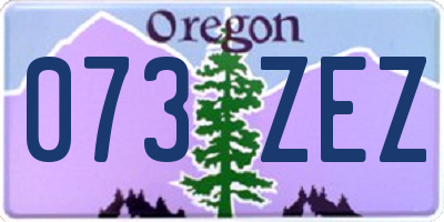 OR license plate 073ZEZ