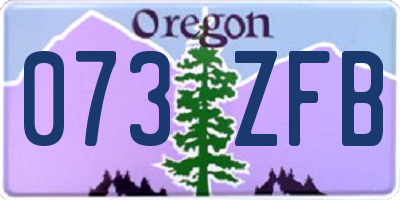 OR license plate 073ZFB