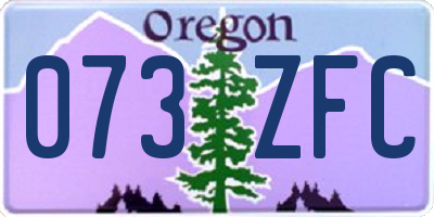 OR license plate 073ZFC