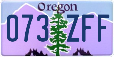OR license plate 073ZFF