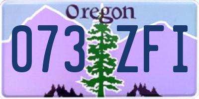 OR license plate 073ZFI