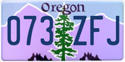 OR license plate 073ZFJ