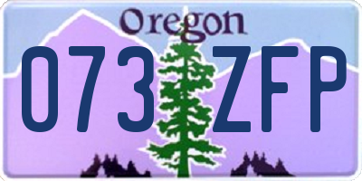 OR license plate 073ZFP