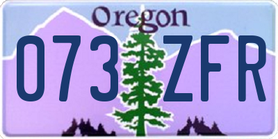 OR license plate 073ZFR