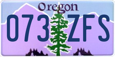 OR license plate 073ZFS