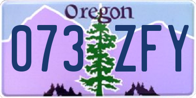 OR license plate 073ZFY