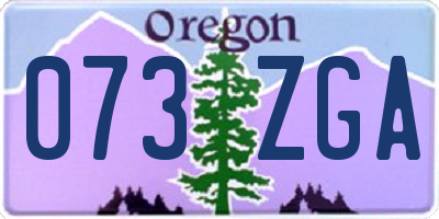 OR license plate 073ZGA