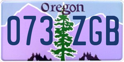 OR license plate 073ZGB