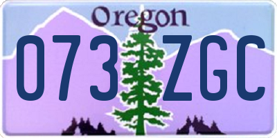 OR license plate 073ZGC