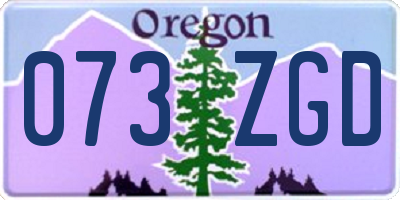 OR license plate 073ZGD