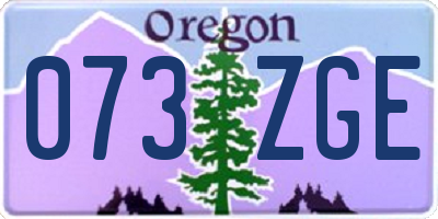 OR license plate 073ZGE