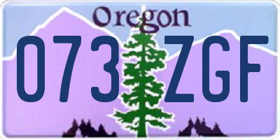 OR license plate 073ZGF