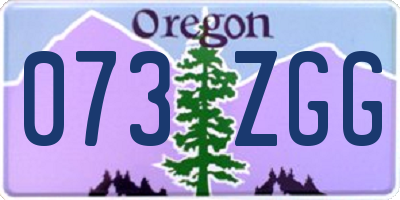 OR license plate 073ZGG