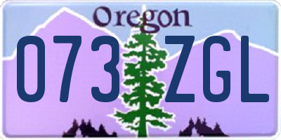 OR license plate 073ZGL