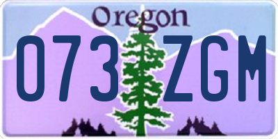 OR license plate 073ZGM