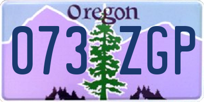 OR license plate 073ZGP