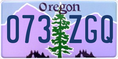 OR license plate 073ZGQ