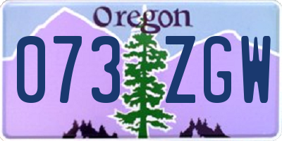 OR license plate 073ZGW