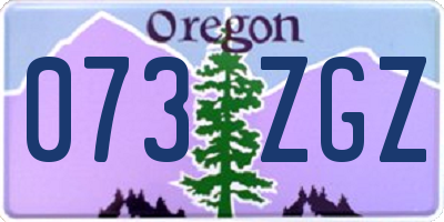 OR license plate 073ZGZ