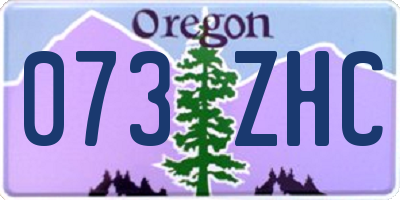 OR license plate 073ZHC