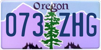 OR license plate 073ZHG