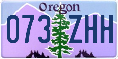 OR license plate 073ZHH