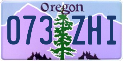 OR license plate 073ZHI