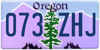 OR license plate 073ZHJ