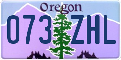 OR license plate 073ZHL