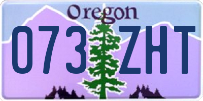 OR license plate 073ZHT