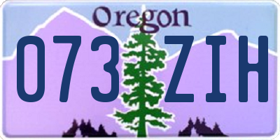 OR license plate 073ZIH