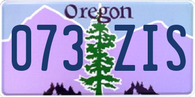 OR license plate 073ZIS