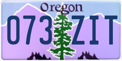 OR license plate 073ZIT