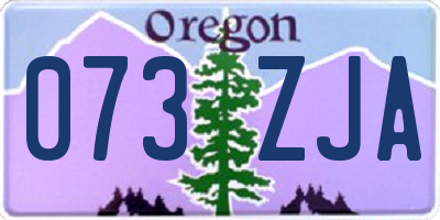 OR license plate 073ZJA