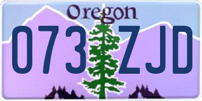 OR license plate 073ZJD