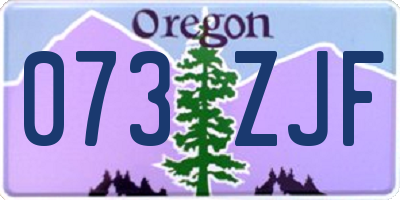 OR license plate 073ZJF