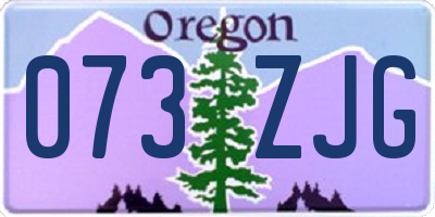 OR license plate 073ZJG