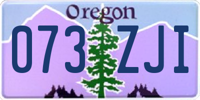 OR license plate 073ZJI