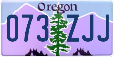 OR license plate 073ZJJ