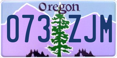 OR license plate 073ZJM