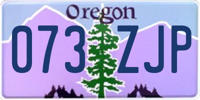 OR license plate 073ZJP