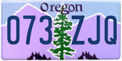 OR license plate 073ZJQ