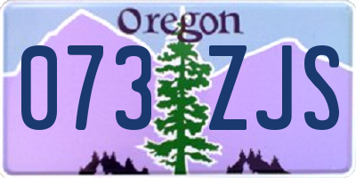 OR license plate 073ZJS