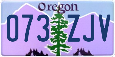 OR license plate 073ZJV