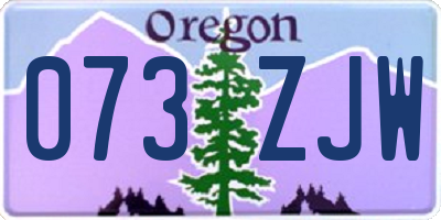OR license plate 073ZJW