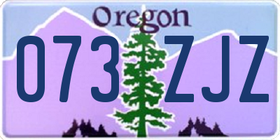 OR license plate 073ZJZ
